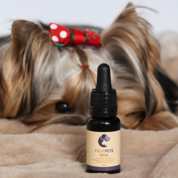 kwas fulwowy fulvi pets digest fulvi pets suplement dla zwierząt wspierający trawienie kotów i psów kwas fulwowy witamina b12 kwas foliowy